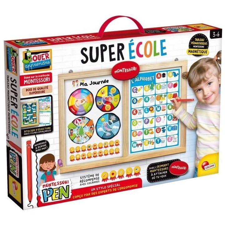 Tableau éducatif - LISCIANI - Montessori Pen - Super école - Activités journalieres - Roue des émotions - Écriture Montesso Tableau éducatif - LISCIANI - Montessori Pen - Super école - Activités journalieres - Roue des émotions - Écriture Montesso