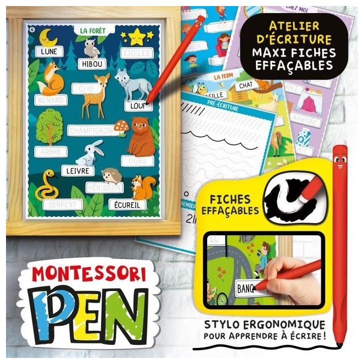 Tableau éducatif - LISCIANI - Montessori Pen - Super école - Activités journalieres - Roue des émotions - Écriture Montesso Tableau éducatif - LISCIANI - Montessori Pen - Super école - Activités journalieres - Roue des émotions - Écriture Montesso