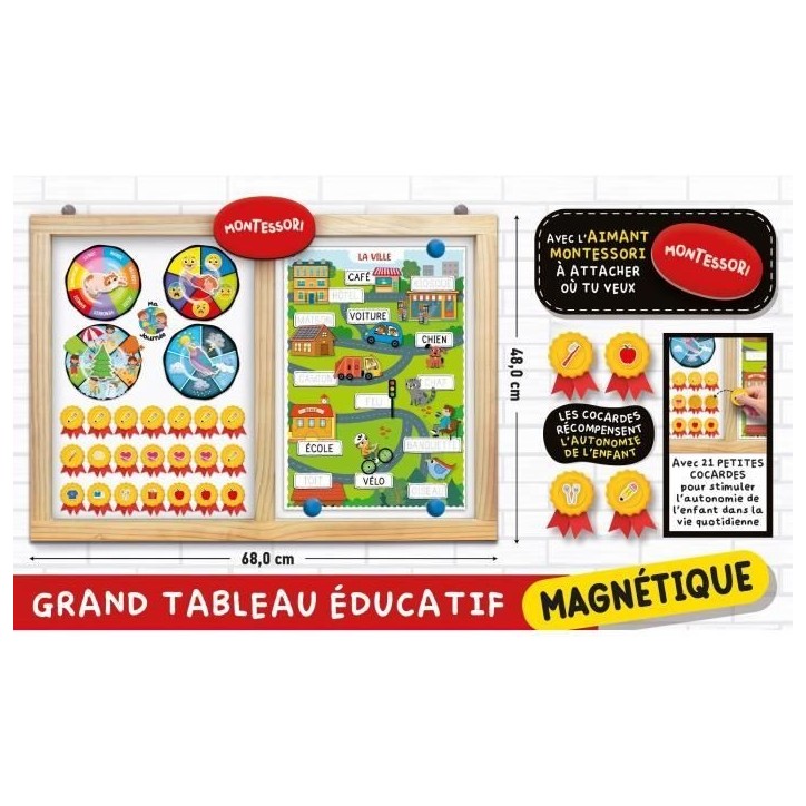 Tableau éducatif - LISCIANI - Montessori Pen - Super école - Activités journalieres - Roue des émotions - Écriture Montesso Tableau éducatif - LISCIANI - Montessori Pen - Super école - Activités journalieres - Roue des émotions - Écriture Montesso