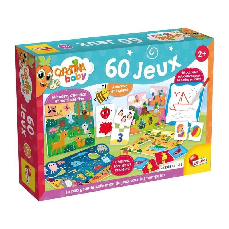 Jeu éducatif - LISCIANI - Carotina Baby - 60 activités - Mémoire et
