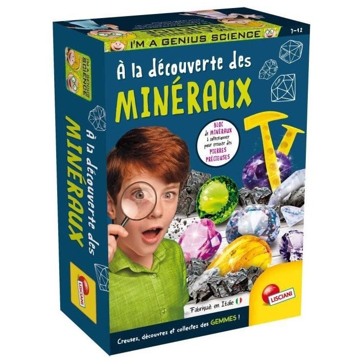 Découverte des minéraux - Kit Scientifique - I'M A GENIUS POCKET - Bloc a creuser Découverte des minéraux - Kit Scientifique - I'M A GENIUS POCKET - Bloc a creuser