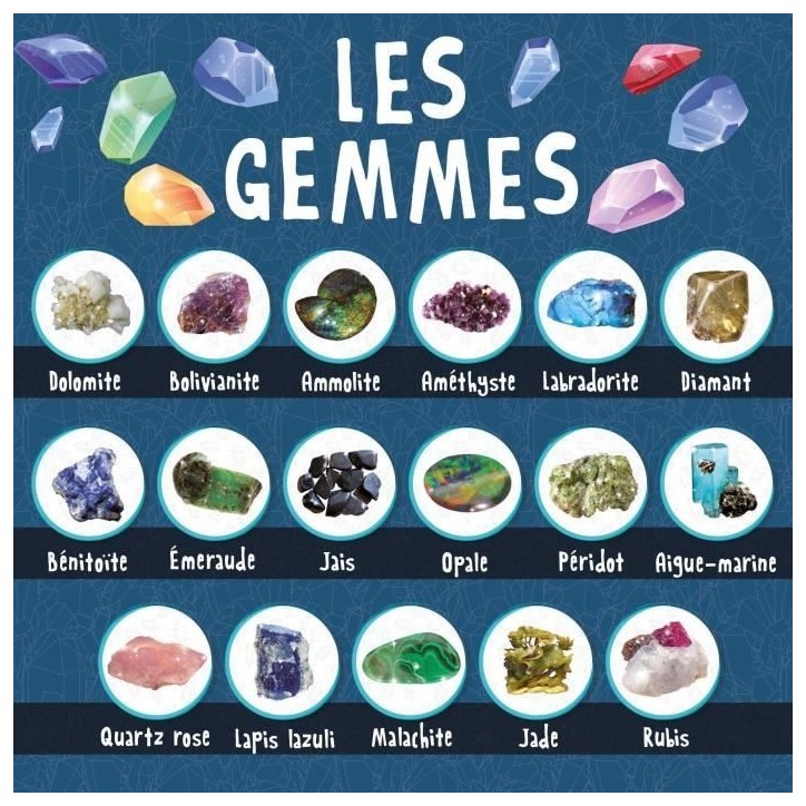 Découverte des minéraux - Kit Scientifique - I'M A GENIUS POCKET - Bloc a creuser Découverte des minéraux - Kit Scientifique - I'M A GENIUS POCKET - Bloc a creuser