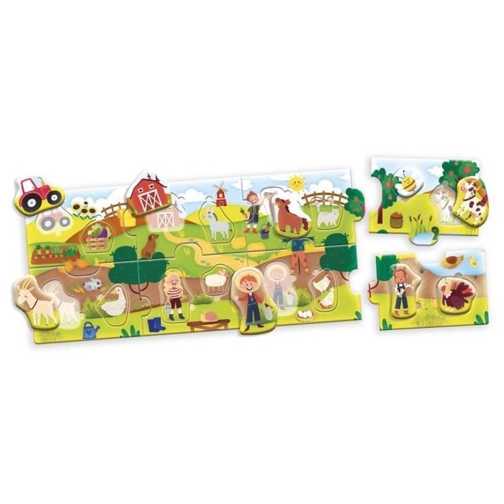 La Ferme - Puzzle panoramique - CAROTINA BABY - Développement de la logique, Motricité fine La Ferme - Puzzle panoramique - CAROTINA BABY - Développement de la logique, Motricité fine