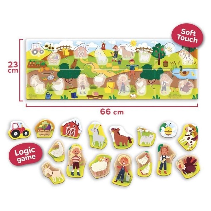 La Ferme - Puzzle panoramique - CAROTINA BABY - Développement de la logique, Motricité fine La Ferme - Puzzle panoramique - CAROTINA BABY - Développement de la logique, Motricité fine