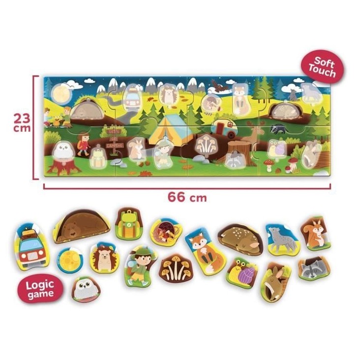 Les Bois - Puzzle panoramique - CAROTINA BABY - Développement de la logique, Motricité fine Les Bois - Puzzle panoramique - CAROTINA BABY - Développement de la logique, Motricité fine