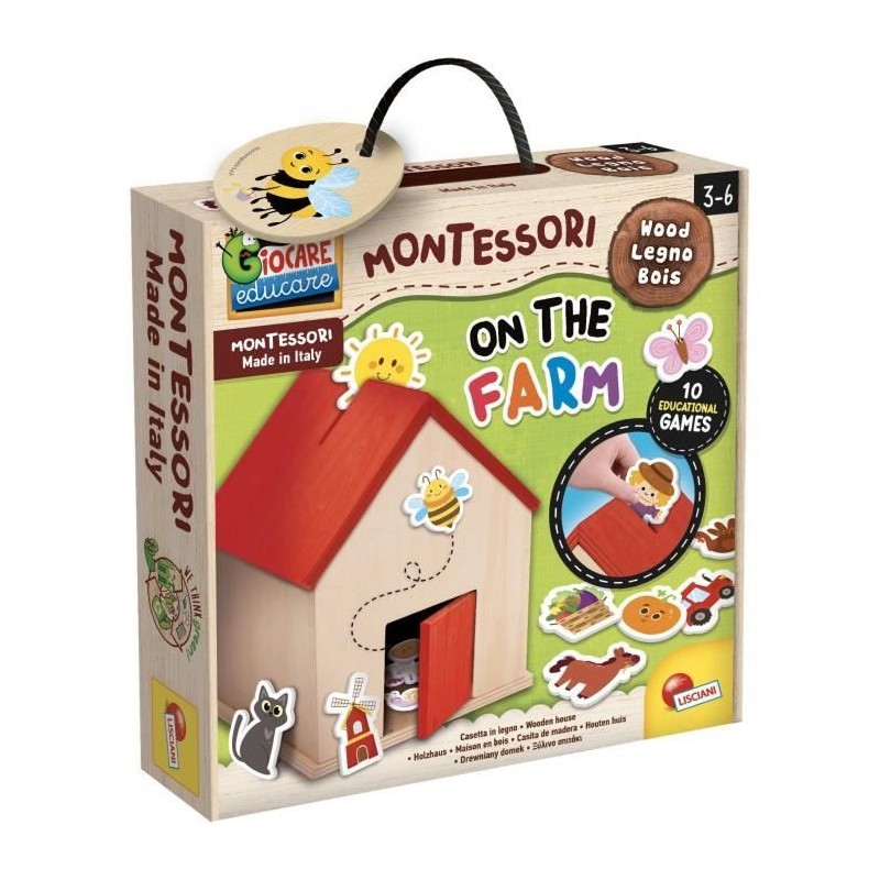 a la ferme - Jeu Montessori - MONTESSORI BOIS - Maison de Ferme, Élé