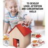 a la ferme - Jeu Montessori - MONTESSORI BOIS - Maison de Ferme, Élé