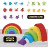 Jeu éducatif - LISCIANI - Montessori Box - La vue - Arc-en-ciel en bo