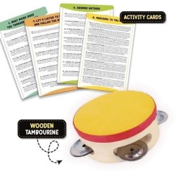 Jeu musical - LISCIANI - Montessori Box - L'ouie - Tambourin en bois -