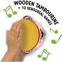 Jeu musical - LISCIANI - Montessori Box - L'ouie - Tambourin en bois -