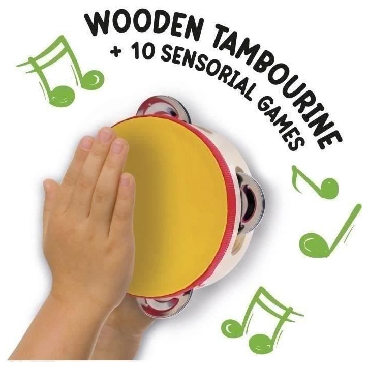 Jeu musical - LISCIANI - Montessori Box - L'ouie - Tambourin en bois - Rythme et audition - Activités Montessori Jeu musical - LISCIANI - Montessori Box - L'ouie - Tambourin en bois - Rythme et audition - Activités Montessori
