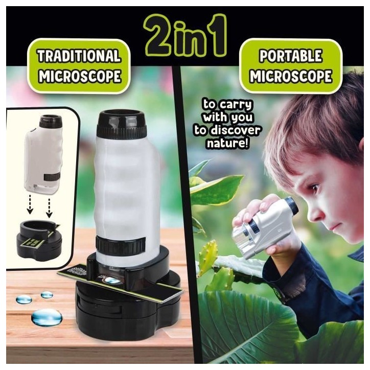 Microscope Portable - I'M A GENIUS - Grossissement puissant