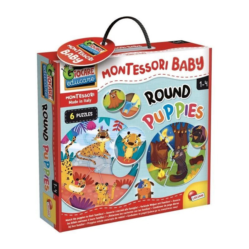 Jeu de logique - LISCIANI - Montessori Baby Round Puppies - Associer c Jeu de logique - LISCIANI - Montessori Baby Round Puppies - Associer c