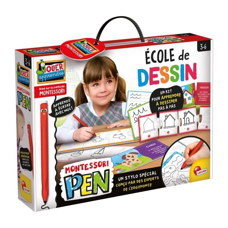 Kit de dessin - LISCIANI - Montessori Pen - École de dessin - Stylo e
