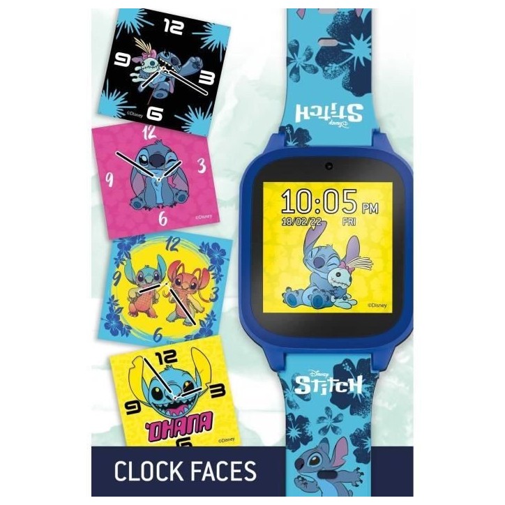 Montre Éducative - HI TECH - STITCH - Cadrans personnalisables, 5 Jeux interactifs Montre Éducative - HI TECH - STITCH - Cadrans personnalisables, 5 Jeux interactifs