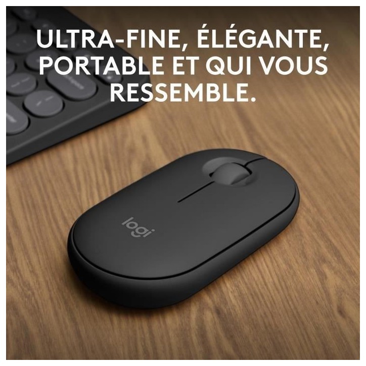 Souris - Sans fil - Logitech - Pebble Mouse 2 M350s - Graphite
