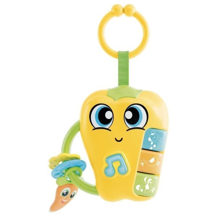 Pepper - Hochet électronique - CAROTINA BABY - Sons et mélodies joyeuses, Anneaux de dentition Pepper - Hochet électronique - CAROTINA BABY - Sons et mélodies joyeuses, Anneaux de dentition
