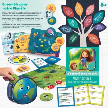 Ensemble pour la planete - Jeu de Plateau - LIFE SKILLS - Plateau illustré