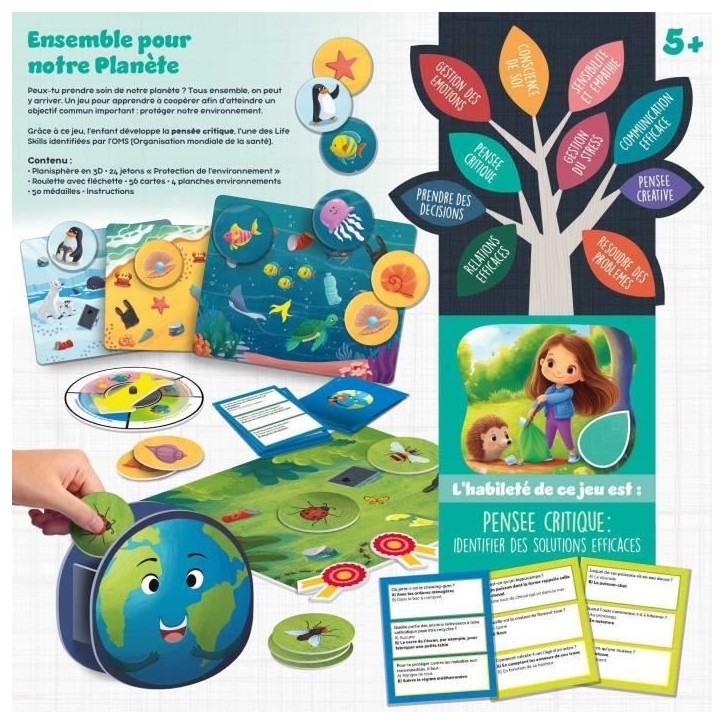 Ensemble pour la planete - Jeu de Plateau - LIFE SKILLS - Plateau illustré