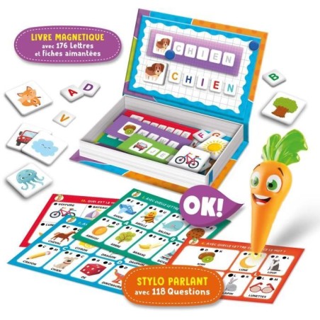 Stylo parlant et jouets magnétiques - CAROTINA - Apprentissage ludique