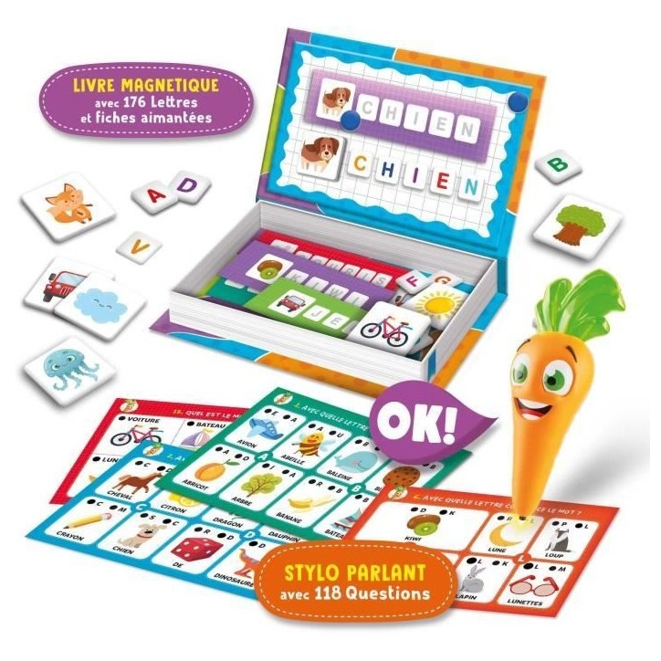Stylo parlant et jouets magnétiques - CAROTINA - Apprentissage ludique Stylo parlant et jouets magnétiques - CAROTINA - Apprentissage ludique