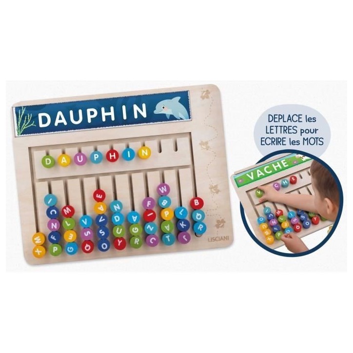 Compose-mots - Jeu Montessori - MONTESSORI - Tableau en Bois, Lettres et Chiffres Magnétiques Compose-mots - Jeu Montessori - MONTESSORI - Tableau en Bois, Lettres et Chiffres Magnétiques