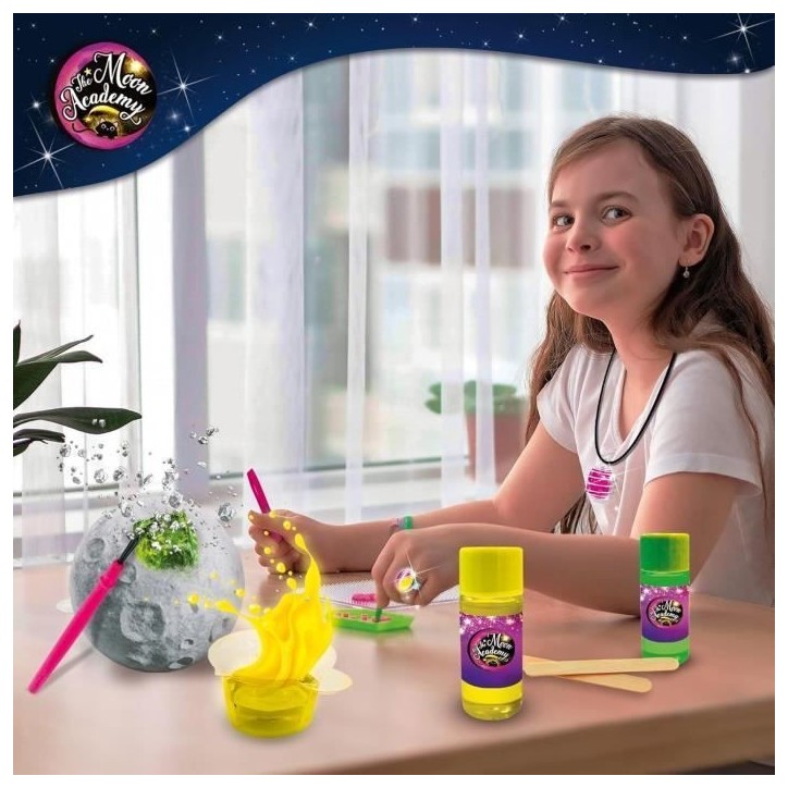 Labo de la lune - Kit Scientifique - THE MOON ACADEMY - Bloc a Creuser, Minéraux Lumineux Labo de la lune - Kit Scientifique - THE MOON ACADEMY - Bloc a Creuser, Minéraux Lumineux