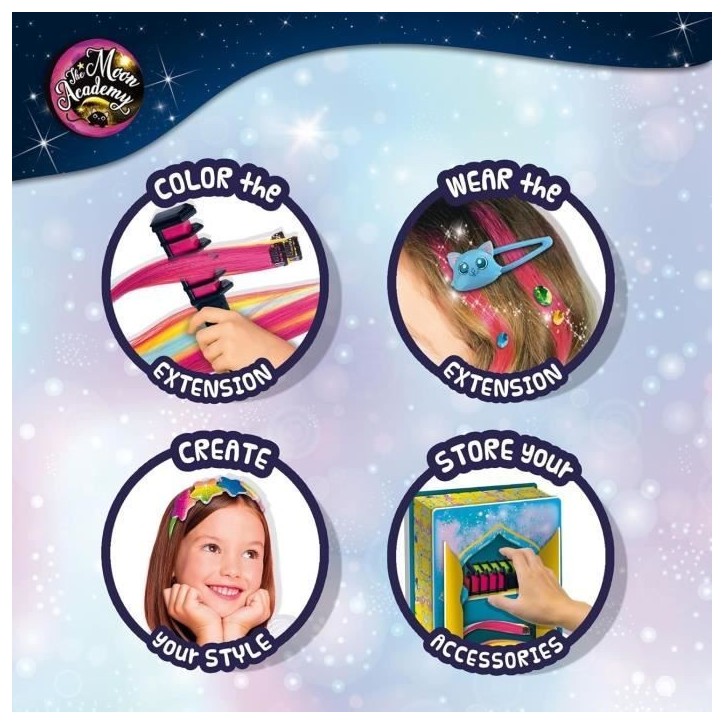 Coiffure - Kit de Loisirs Créatifs - THE MOON ACADEMY - Accessoires Variés, Colorants Coiffure - Kit de Loisirs Créatifs - THE MOON ACADEMY - Accessoires Variés, Colorants