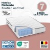 Matelas 160 x 200 cm - Hauteur 24 cm - 672 ressorts ensachés - 7 zone