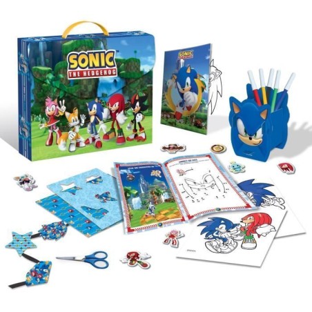 Kit de bureau créatif - Activités créatives - LISCIANIGIOCHI - Sonic - Des 5 ans
