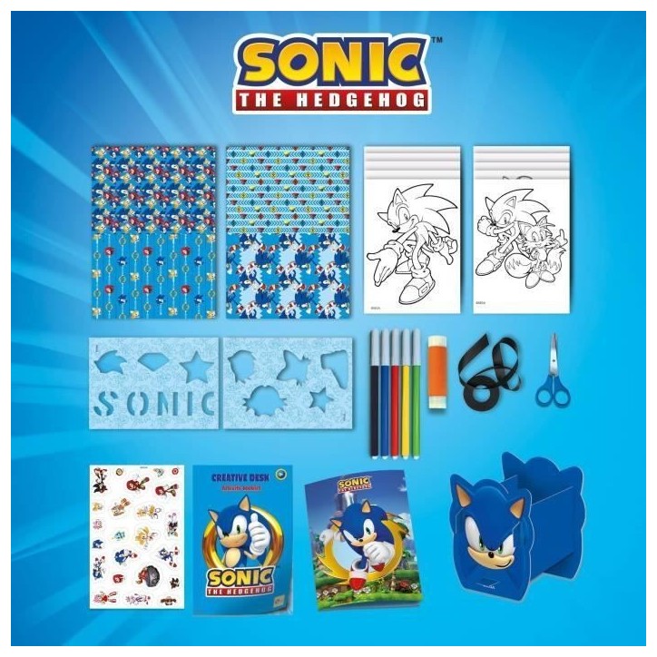 Kit de bureau créatif - Activités créatives - LISCIANIGIOCHI - Sonic - Des 5 ans Kit de bureau créatif - Activités créatives - LISCIANIGIOCHI - Sonic - Des 5 ans