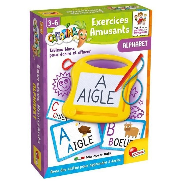Alphabet - Mini ardoise magique - CAROTINA - Apprentissage de l'alphabet