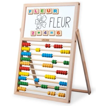 Mes premieres compétences chevalet - Jeu Montessori - MONTESSORI - Tableau Double Face, Lettres et Chiffres Magnétiques