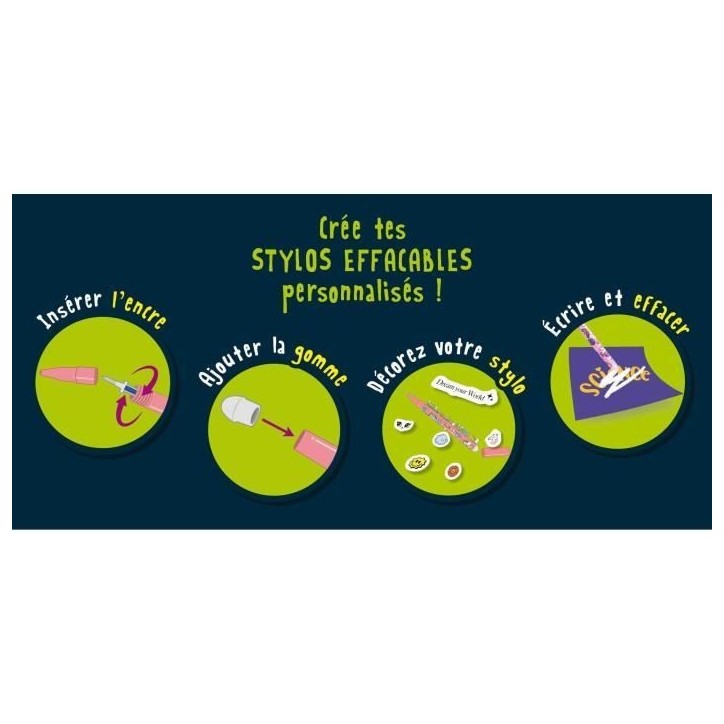 Laboratoire de stylos effaçables - Kit Scientifique - I'M A GENIUS - Stylos a personnaliser, Expériences d'encre Laboratoire de stylos effaçables - Kit Scientifique - I'M A GENIUS - Stylos a personnaliser, Expériences d'encre