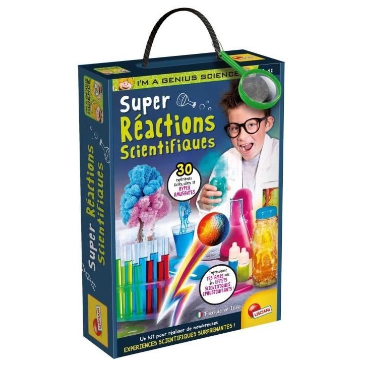 Laboratoire des super réactions - Kit Scientifique - I'M A GENIUS - 30 Expériences, Effets surprenants Laboratoire des super réactions - Kit Scientifique - I'M A GENIUS - 30 Expériences, Effets surprenants