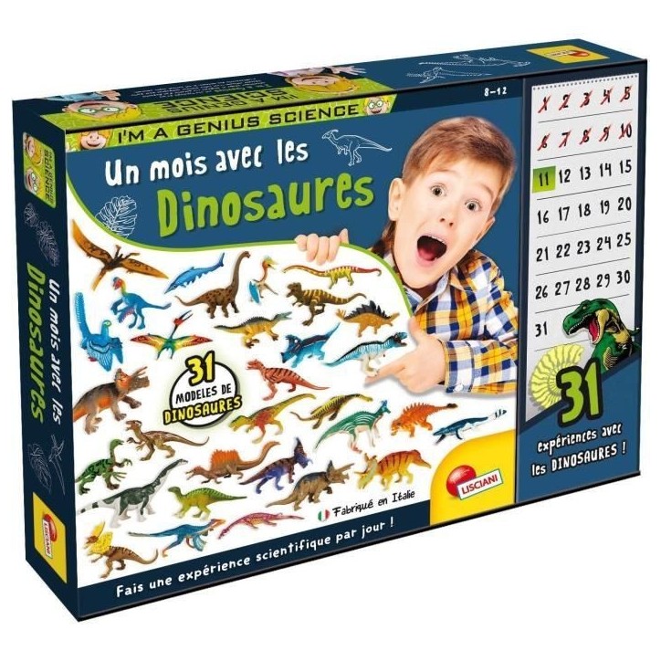 Un mois avec les dinosaures - Kit Scientifique - I'M A GENIUS - 31 dinosaures