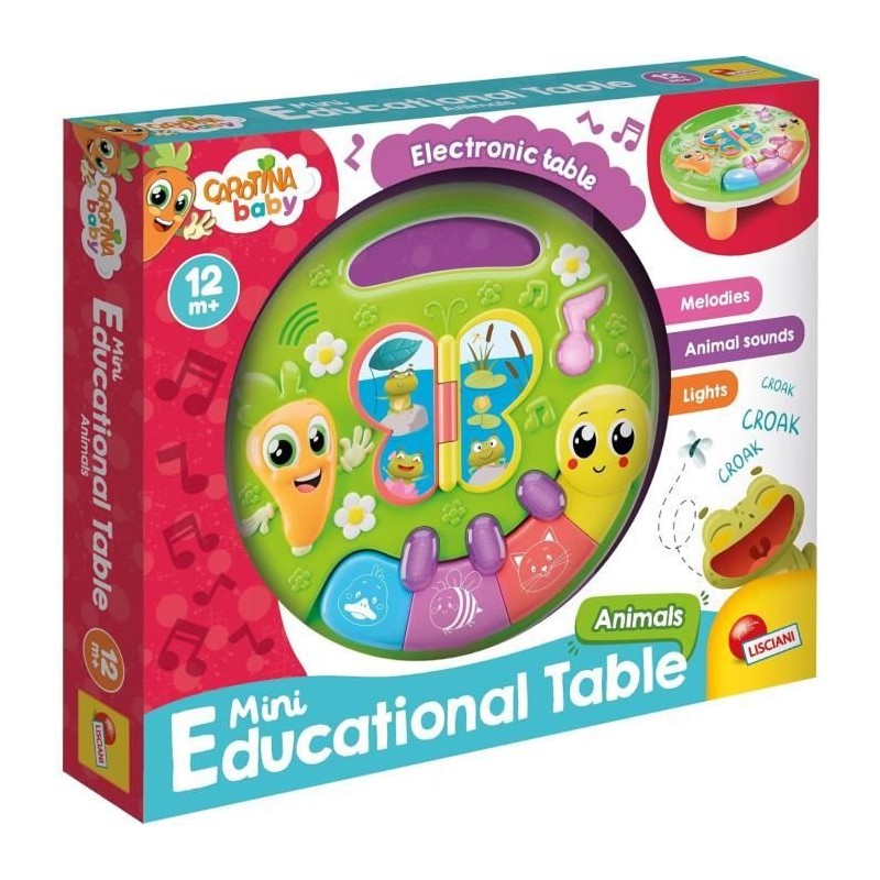 Animaux - Mini table éducative - CAROTINA BABY - Découverte des anim
