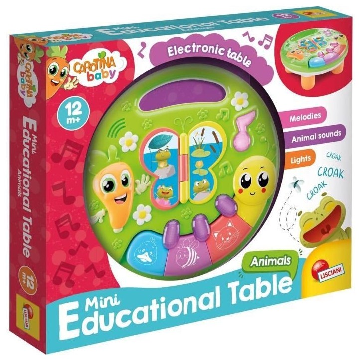 Animaux - Mini table éducative - CAROTINA BABY - Découverte des animaux, sons et mélodies Animaux - Mini table éducative - CAROTINA BABY - Découverte des animaux, sons et mélodies