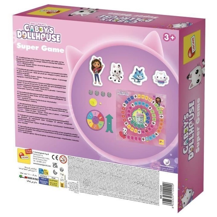 Jeu de l'oie - Jeu de société - LISCIANIGIOCHI - Gabby et la maison magique - Des 3 ans Jeu de l'oie - Jeu de société - LISCIANIGIOCHI - Gabby et la maison magique - Des 3 ans