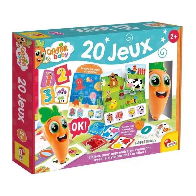 Stylo parlant - Jeu Éducatif - CAROTINA BABY - 20 jeux - Des 2 ans Stylo parlant - Jeu Éducatif - CAROTINA BABY - 20 jeux - Des 2 ans