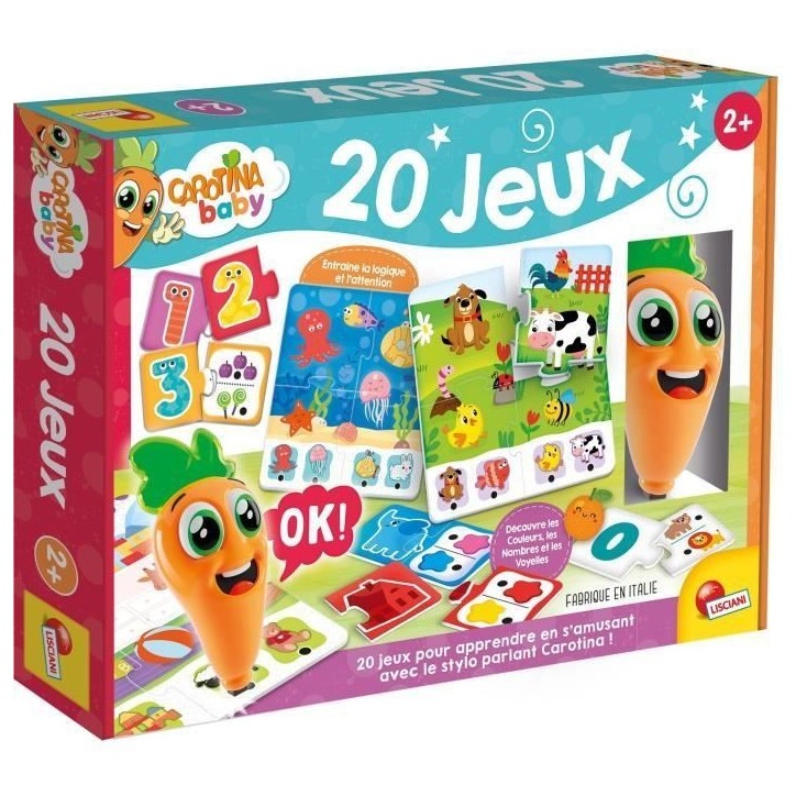 Stylo parlant - Jeu Éducatif - CAROTINA BABY - 20 jeux - Des 2 ans Stylo parlant - Jeu Éducatif - CAROTINA BABY - 20 jeux - Des 2 ans