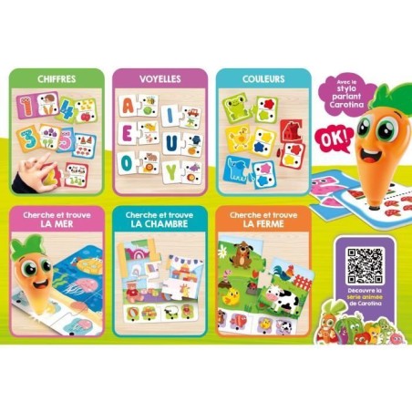 Stylo parlant - Jeu Éducatif - CAROTINA BABY - 20 jeux - Des 2 ans