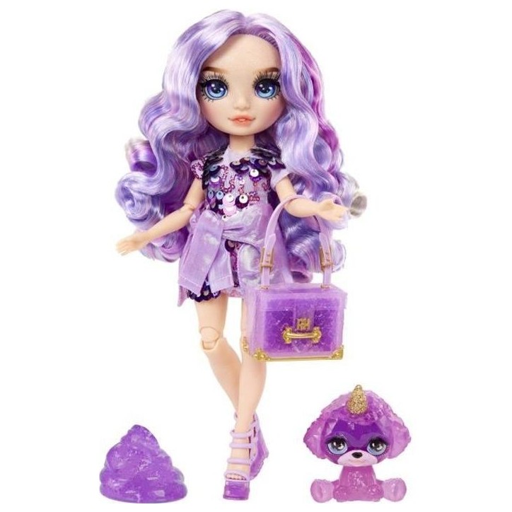 Rainbow High Poupée Mannequin avec Kit de Slime et Animal de Compagnie - Violet (Violet) - Poupée Pailletée 28 cm Rainbow High Poupée Mannequin avec Kit de Slime et Animal de Compagnie - Violet (Violet) - Poupée Pailletée 28 cm