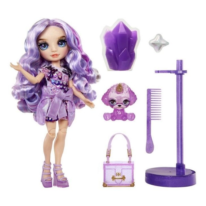 Rainbow High Poupée Mannequin avec Kit de Slime et Animal de Compagnie - Violet (Violet) - Poupée Pailletée 28 cm Rainbow High Poupée Mannequin avec Kit de Slime et Animal de Compagnie - Violet (Violet) - Poupée Pailletée 28 cm