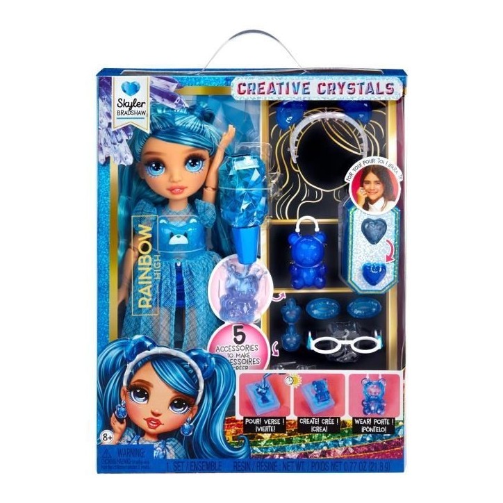 Rainbow High Cristal Poupée Mannequin 27 cm - Skyler Rainbow High Cristal Poupée Mannequin 27 cm - Skyler