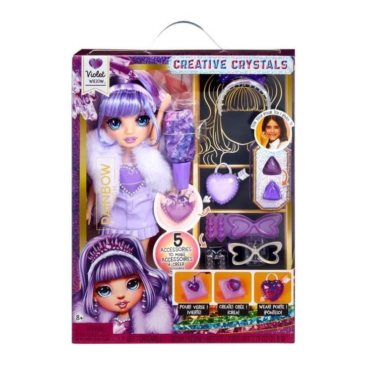 Rainbow High Cristal Poupée Mannequin 27 cm - Violet Rainbow High Cristal Poupée Mannequin 27 cm - Violet