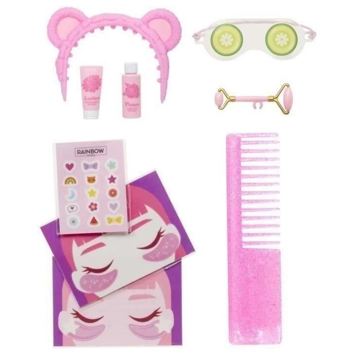 Junior High Pyjama Party - Poupée mannequin articulée 22cm - Bella (rose) - Nombreux accessoires - a partir de 4 ans