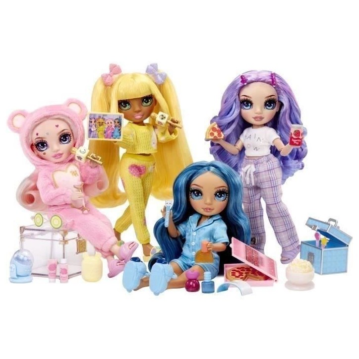 Junior High Pyjama Party - Poupée mannequin articulée 22cm - Bella (rose) - Nombreux accessoires - a partir de 4 ans