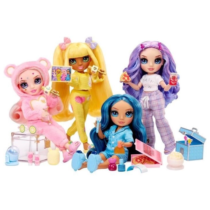 Junior High Pyjama Party - Poupée mannequin articulée 22 cm - Sunny (Jaune) - Nombreux accessoires - a partir de 4 ans Junior High Pyjama Party - Poupée mannequin articulée 22 cm - Sunny (Jaune) - Nombreux accessoires - a partir de 4 ans