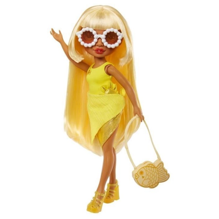 Rainbow High Swim & Style - Poupée mannequin ariculée 27 cm - Sunny (Jaune) - Maillot de bain + Paréo - a partir de 4 ans Rainbow High Swim & Style - Poupée mannequin ariculée 27 cm - Sunny (Jaune) - Maillot de bain + Paréo - a partir de 4 ans